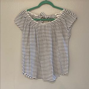 Lauren Conrad Blue and White Striped Top